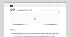 Desktop Screenshot of langrishhouse.co.uk